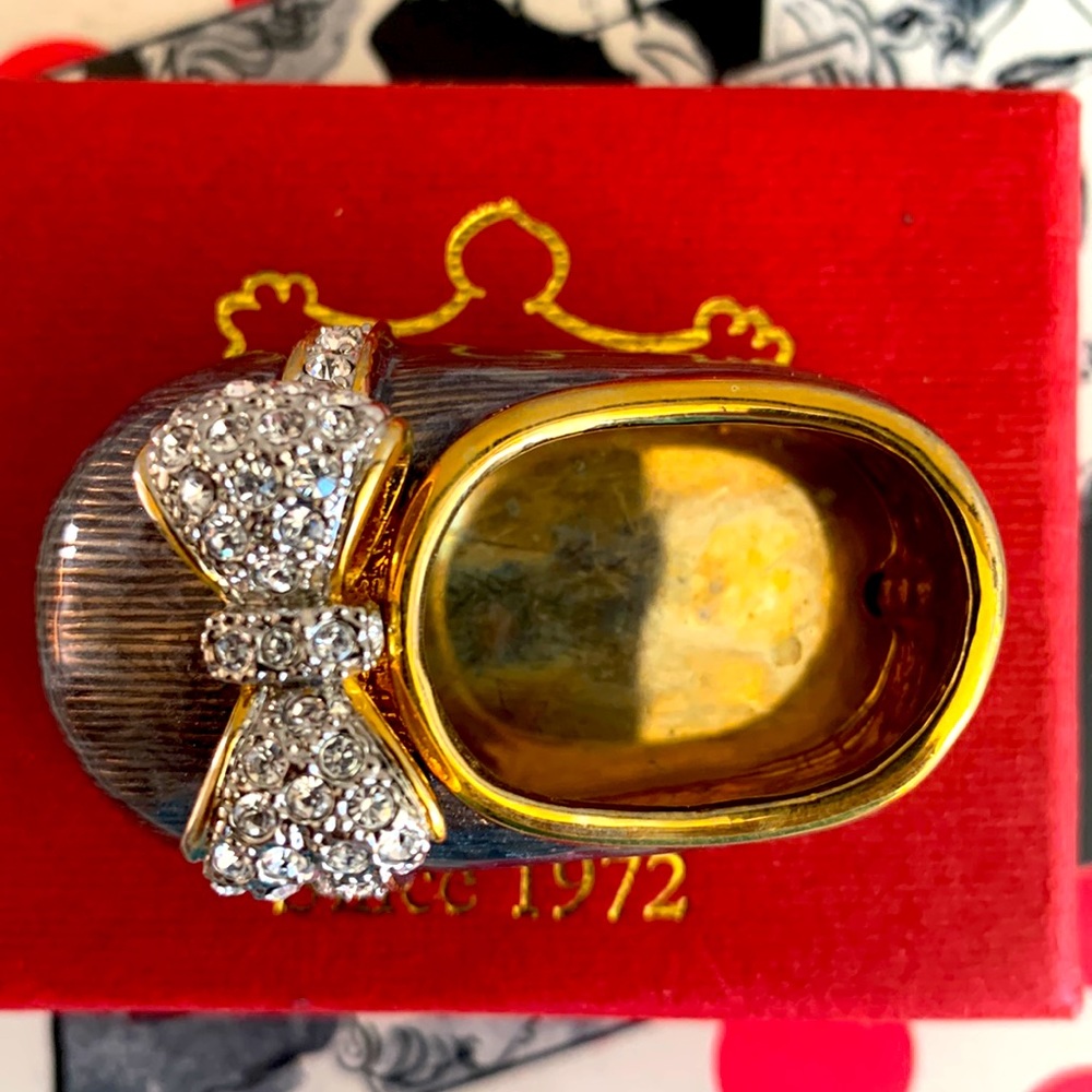 Royal gem collection since 1972 baby charm shoe width, crystal bows